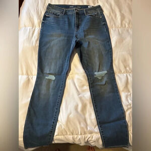 NWT OLD NAVY POP ICON SKINNY HIGH-RISE JEANS DISTRESSED 14